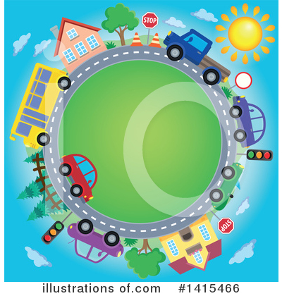 Royalty-Free (RF) Traffic Clipart Illustration by visekart - Stock Sample #1415466