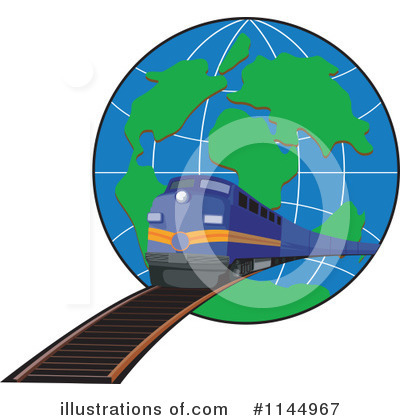 Royalty-Free (RF) Train Clipart Illustration by patrimonio - Stock Sample #1144967