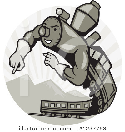 Royalty-Free (RF) Train Clipart Illustration by patrimonio - Stock Sample #1237753