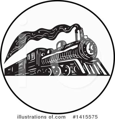 Royalty-Free (RF) Train Clipart Illustration by patrimonio - Stock Sample #1415575