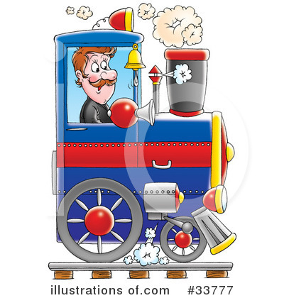 Royalty-Free (RF) Train Clipart Illustration by Alex Bannykh - Stock Sample #33777