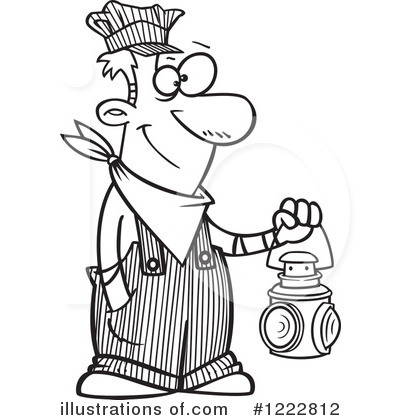 Royalty-Free (RF) Train Engineer Clipart Illustration by toonaday - Stock Sample #1222812