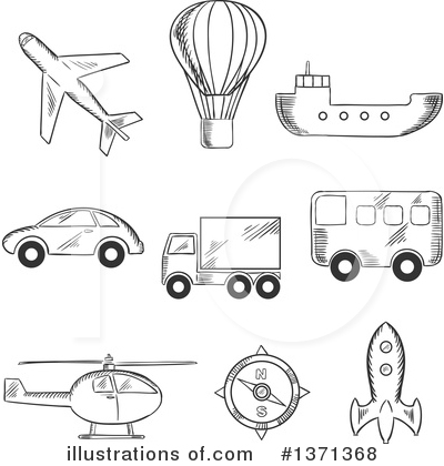 Helicopter Clipart #1371368 by Vector Tradition SM