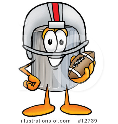 Football Clipart #12739 by Mascot Junction