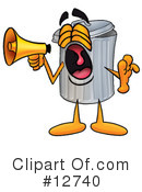Trash Can Character Clipart #12740 by Mascot Junction