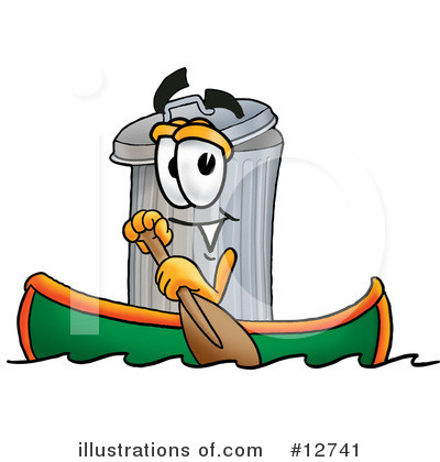 Royalty-Free (RF) Trash Can Character Clipart Illustration by Mascot Junction - Stock Sample #12741