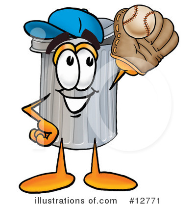 Royalty-Free (RF) Trash Can Character Clipart Illustration by Mascot Junction - Stock Sample #12771