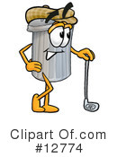 Trash Can Character Clipart #12774 by Mascot Junction
