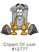 Trash Can Character Clipart #12777 by Mascot Junction