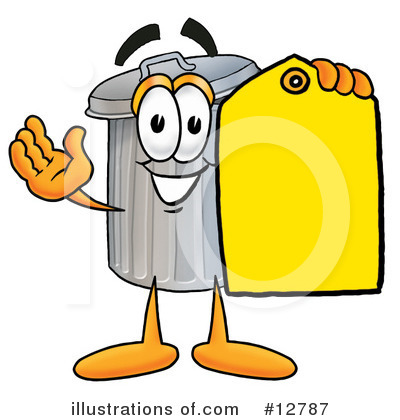 Trash Can Character Clipart #12787 by Mascot Junction