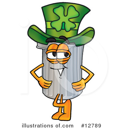 Royalty-Free (RF) Trash Can Character Clipart Illustration by Mascot Junction - Stock Sample #12789