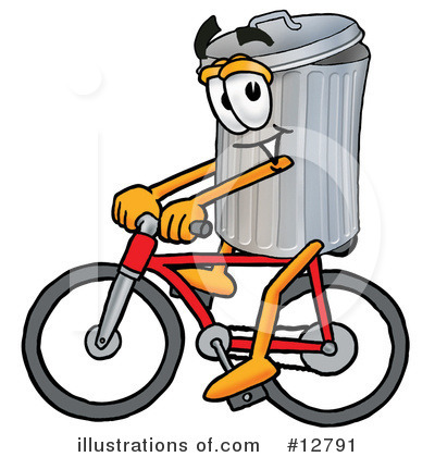 Royalty-Free (RF) Trash Can Character Clipart Illustration by Mascot Junction - Stock Sample #12791