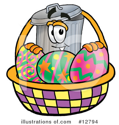 Trash Can Character Clipart #12794 by Mascot Junction