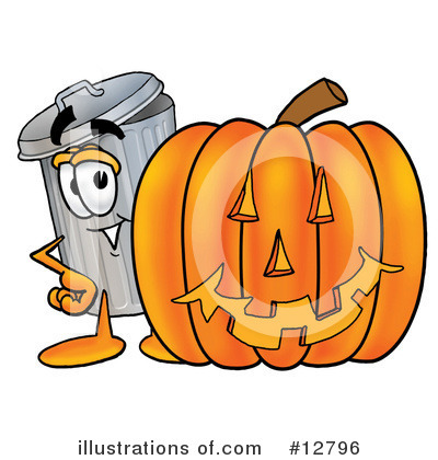 Royalty-Free (RF) Trash Can Character Clipart Illustration by Mascot Junction - Stock Sample #12796