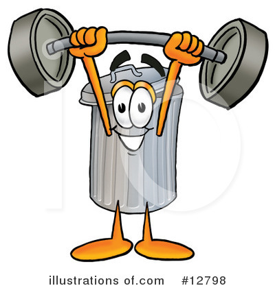 Royalty-Free (RF) Trash Can Character Clipart Illustration by Mascot Junction - Stock Sample #12798