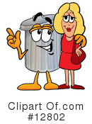 Trash Can Character Clipart #12802 by Mascot Junction