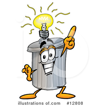 Trash Can Character Clipart #12808 by Mascot Junction