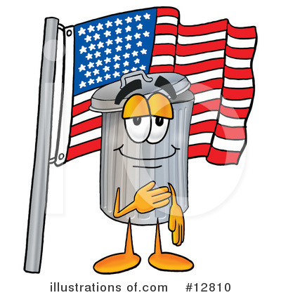 Royalty-Free (RF) Trash Can Character Clipart Illustration by Mascot Junction - Stock Sample #12810