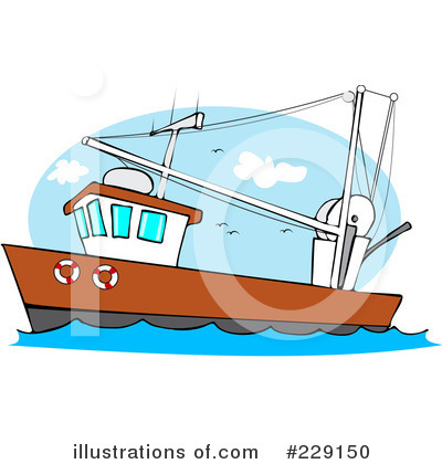 Royalty-Free (RF) Trawler Clipart Illustration by djart - Stock Sample #229150