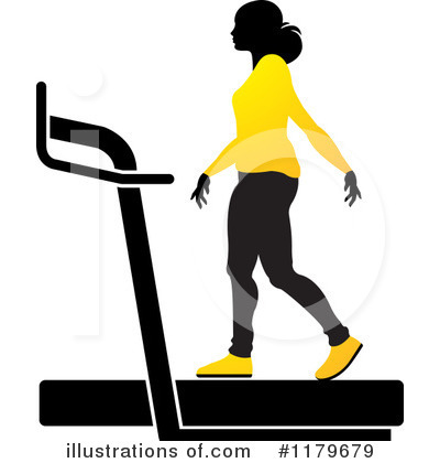 Royalty-Free (RF) Treadmill Clipart Illustration by Lal Perera - Stock Sample #1179679