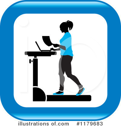 Treadmill Clipart #1179683 by Lal Perera