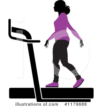 Royalty-Free (RF) Treadmill Clipart Illustration by Lal Perera - Stock Sample #1179688