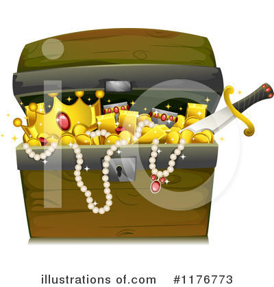 Royalty-Free (RF) Treasure Chest Clipart Illustration by BNP Design Studio - Stock Sample #1176773