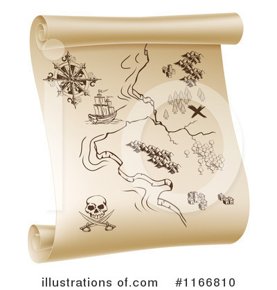 Treasure Map Clipart #1166810 by AtStockIllustration