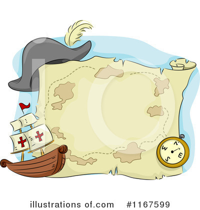 Royalty-Free (RF) Treasure Map Clipart Illustration by BNP Design Studio - Stock Sample #1167599