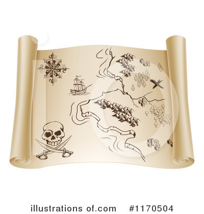 Royalty-Free (RF) Treasure Map Clipart Illustration by AtStockIllustration - Stock Sample #1170504