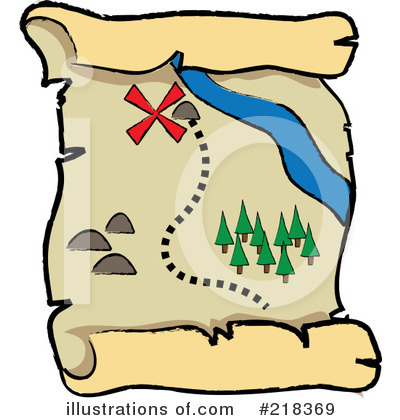Royalty-Free (RF) Treasure Map Clipart Illustration by Pams Clipart - Stock Sample #218369