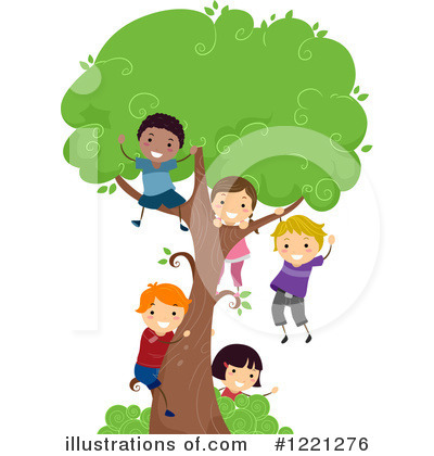 Climbing A Tree Clipart #1221276 by BNP Design Studio