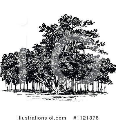 Royalty-Free (RF) Tree Clipart Illustration by Prawny Vintage - Stock Sample #1121378
