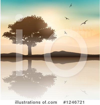 Royalty-Free (RF) Tree Clipart Illustration by KJ Pargeter - Stock Sample #1246721