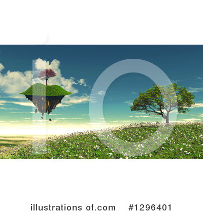 Floating Island Clipart #1296401 by KJ Pargeter