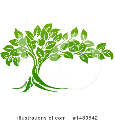 Green Apple Clipart #1480542 by AtStockIllustration