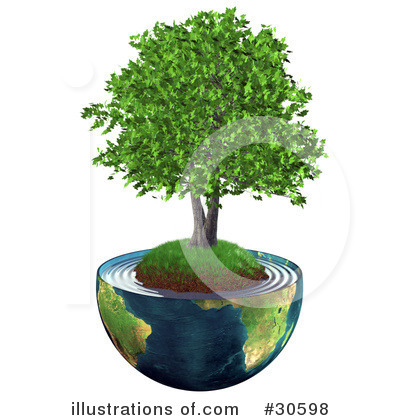 Royalty-Free (RF) Tree Clipart Illustration by Frog974 - Stock Sample #30598