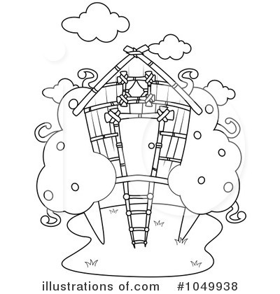 Royalty-Free (RF) Tree House Clipart Illustration by BNP Design Studio - Stock Sample #1049938