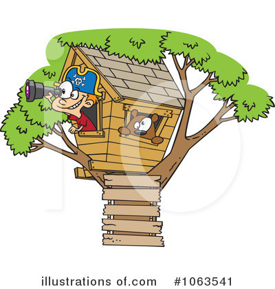 Royalty-Free (RF) Tree House Clipart Illustration by toonaday - Stock Sample #1063541