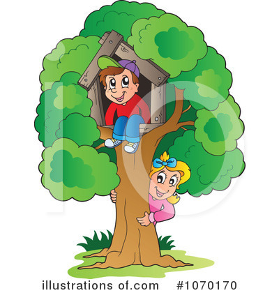 Royalty-Free (RF) Tree House Clipart Illustration by visekart - Stock Sample #1070170