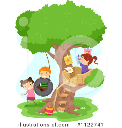 Royalty-Free (RF) Tree House Clipart Illustration by BNP Design Studio - Stock Sample #1122741