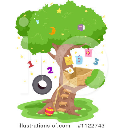 Royalty-Free (RF) Tree House Clipart Illustration by BNP Design Studio - Stock Sample #1122743