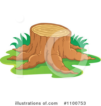 Royalty-Free (RF) Tree Stump Clipart Illustration by visekart - Stock Sample #1100753