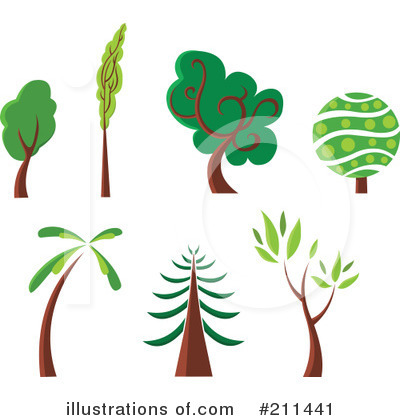 Royalty-Free (RF) Trees Clipart Illustration by yayayoyo - Stock Sample #211441