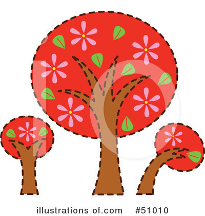Royalty-Free (RF) Trees Clipart Illustration by Cherie Reve - Stock Sample #51010