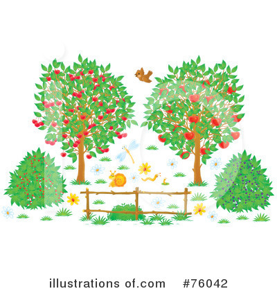 Orchard Clipart #76042 by Alex Bannykh