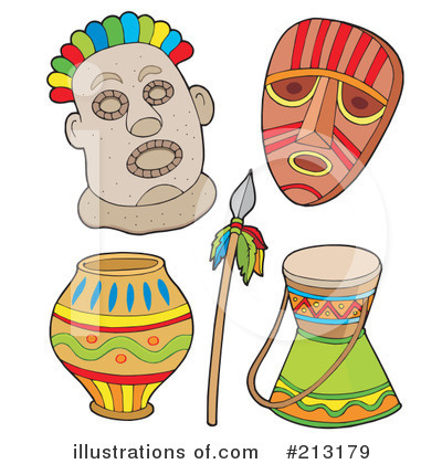 Royalty-Free (RF) Tribal Clipart Illustration by visekart - Stock Sample #213179