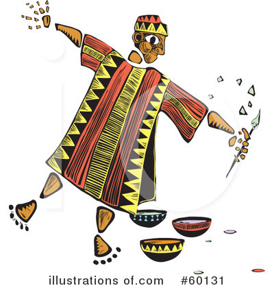 Royalty-Free (RF) Tribal Man Clipart Illustration by xunantunich - Stock Sample #60131