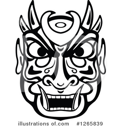 Tribal Mask Clipart #1265839 by Vector Tradition SM