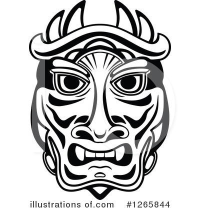 African Mask Clipart #1265844 by Vector Tradition SM